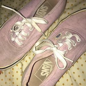 Lavender Lace Up Vans